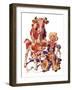 "Little Cowboy Takes a Licking,"August 20, 1938-Joseph Christian Leyendecker-Framed Giclee Print