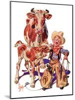 "Little Cowboy Takes a Licking,"August 20, 1938-Joseph Christian Leyendecker-Mounted Giclee Print
