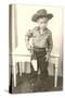 Little Cowboy with Six-Shooter-null-Stretched Canvas