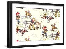 Little Cowboys-null-Framed Art Print