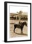 Little Cowgirl with Small Pony-null-Framed Premium Giclee Print