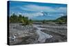 Little Creek in Front of the Tolbachik Volcano, Kamchatka, Russia, Eurasia-Michael-Stretched Canvas