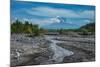 Little Creek in Front of the Tolbachik Volcano, Kamchatka, Russia, Eurasia-Michael-Mounted Photographic Print