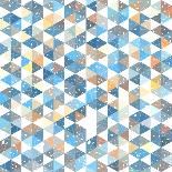 Bright Abstract Triangles Background-Little_cuckoo-Art Print
