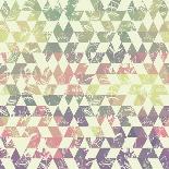 Retro Pattern of Geometric Hexagon Shapes-Little_cuckoo-Art Print