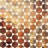 Retro Pattern of Geometric Hexagon Shapes-Little_cuckoo-Art Print