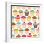 Little Cupcakes Seamless Pattern-Adam Fahey-Framed Art Print