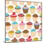 Little Cupcakes Seamless Pattern-Adam Fahey-Mounted Art Print