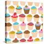 Little Cupcakes Seamless Pattern-Adam Fahey-Stretched Canvas