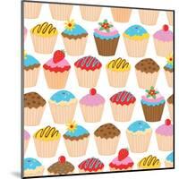 Little Cupcakes Seamless Pattern-Adam Fahey-Mounted Art Print