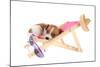 Little Cute Beach Puppy Resting In Chair-Ivonnewierink-Mounted Photographic Print