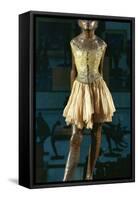 Little Dancer Aged Fourteen, 1880-1881, Bronze with Muslin Skirt and Satin Hair Ribbon-Edgar Degas-Framed Stretched Canvas