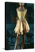 Little Dancer Aged Fourteen, 1880-1881, Bronze with Muslin Skirt and Satin Hair Ribbon-Edgar Degas-Stretched Canvas