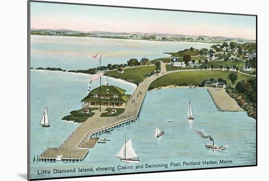 Little Diamond Island, Portland Harbor, Maine-null-Mounted Art Print