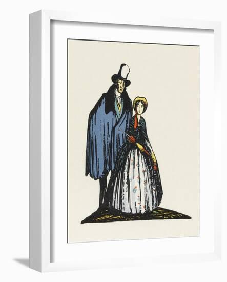 Little Dorrit and Arthur Clenham-Claud Lovat Fraser-Framed Art Print