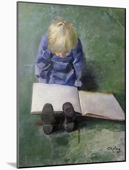 Little Ebbe reading, 1920-Christian Krohg-Mounted Giclee Print