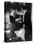 Little English Boy Gets Soda Water from Waiter, St. Moritz, 1931-Alfred Eisenstaedt-Stretched Canvas