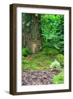 Little Fairy Tale Door in a Tree Trunk.-Hannamariah-Framed Photographic Print