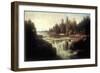 Little Falls of the Passaic River (Oil on Canvas on Cardboard Lining)-William Charles Anthony Frerichs-Framed Giclee Print