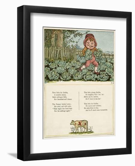 Little Fat Goblin Stealing Cabbages-Kate Greenaway-Framed Photographic Print
