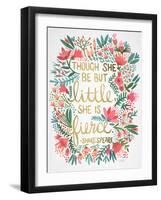 Little Fierce White-Cat Coquillette-Framed Giclee Print