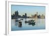 Little fishing boats and the skyline of Panama City, Panama, Central America-Michael Runkel-Framed Photographic Print