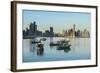 Little fishing boats and the skyline of Panama City, Panama, Central America-Michael Runkel-Framed Photographic Print