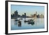Little fishing boats and the skyline of Panama City, Panama, Central America-Michael Runkel-Framed Photographic Print