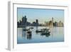 Little fishing boats and the skyline of Panama City, Panama, Central America-Michael Runkel-Framed Photographic Print