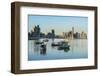 Little fishing boats and the skyline of Panama City, Panama, Central America-Michael Runkel-Framed Photographic Print