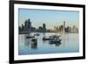 Little fishing boats and the skyline of Panama City, Panama, Central America-Michael Runkel-Framed Photographic Print