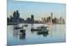 Little fishing boats and the skyline of Panama City, Panama, Central America-Michael Runkel-Mounted Photographic Print