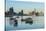 Little fishing boats and the skyline of Panama City, Panama, Central America-Michael Runkel-Stretched Canvas