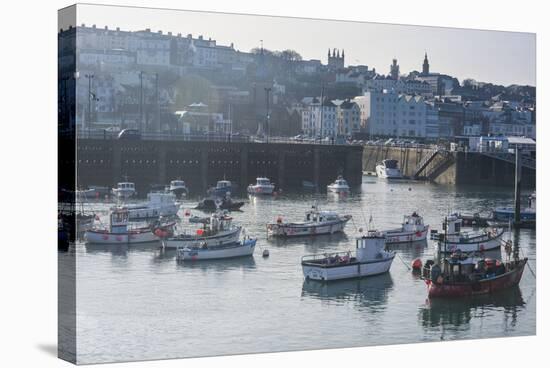 Little Fishing Boats in the Harbour of Saint Peter Port, Guernsey, Channel Islands, United Kingdom-Michael Runkel-Stretched Canvas