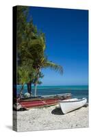 Little fishing boats, Providenciales, Turks and Caicos, Caribbean, Central America-Michael Runkel-Stretched Canvas