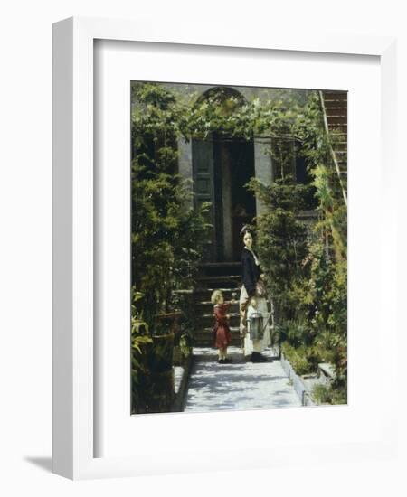 Little Flower Girl, 1862-Filippo Carcano-Framed Giclee Print