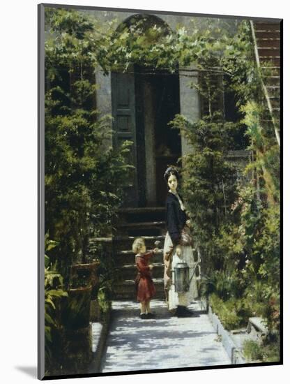 Little Flower Girl, 1862-Filippo Carcano-Mounted Giclee Print