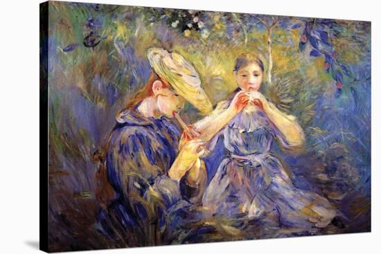 Little Flute Players-Berthe Morisot-Stretched Canvas