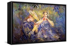 Little Flute Players-Berthe Morisot-Framed Stretched Canvas
