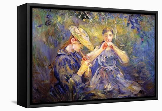 Little Flute Players-Berthe Morisot-Framed Stretched Canvas