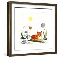 Little Fox in the Garden-Wyanne-Framed Giclee Print