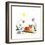 Little Fox in the Garden-Wyanne-Framed Giclee Print