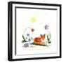 Little Fox in the Garden-Wyanne-Framed Giclee Print