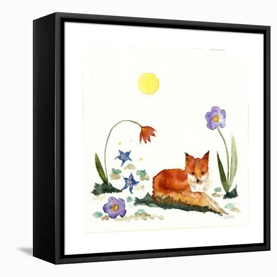 Little Fox in the Garden-Wyanne-Framed Stretched Canvas