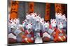 Little Fox Statues at Fushimi Inari Shrine in Kyoto, Japan-Cebas-Mounted Photographic Print