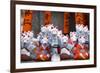 Little Fox Statues at Fushimi Inari Shrine in Kyoto, Japan-Cebas-Framed Photographic Print