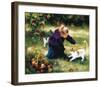 Little Friends with Apples-Lise Auger-Framed Art Print