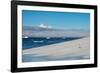 Little gentoo penguin walking on a glacier, Brown Bluff, Antarctica, Polar Regions-Michael Runkel-Framed Photographic Print