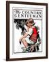 "Little Girl and Grapes," Country Gentleman Cover, September 20, 1924-Sarah Stilwell Weber-Framed Giclee Print