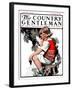 "Little Girl and Grapes," Country Gentleman Cover, September 20, 1924-Sarah Stilwell Weber-Framed Giclee Print